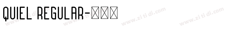 Quiel Regular字体转换
